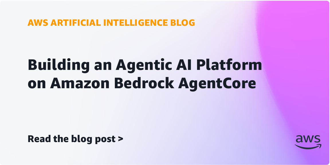 AWS Introduces Agentic AI Platform Blueprint for Enterprise Use
