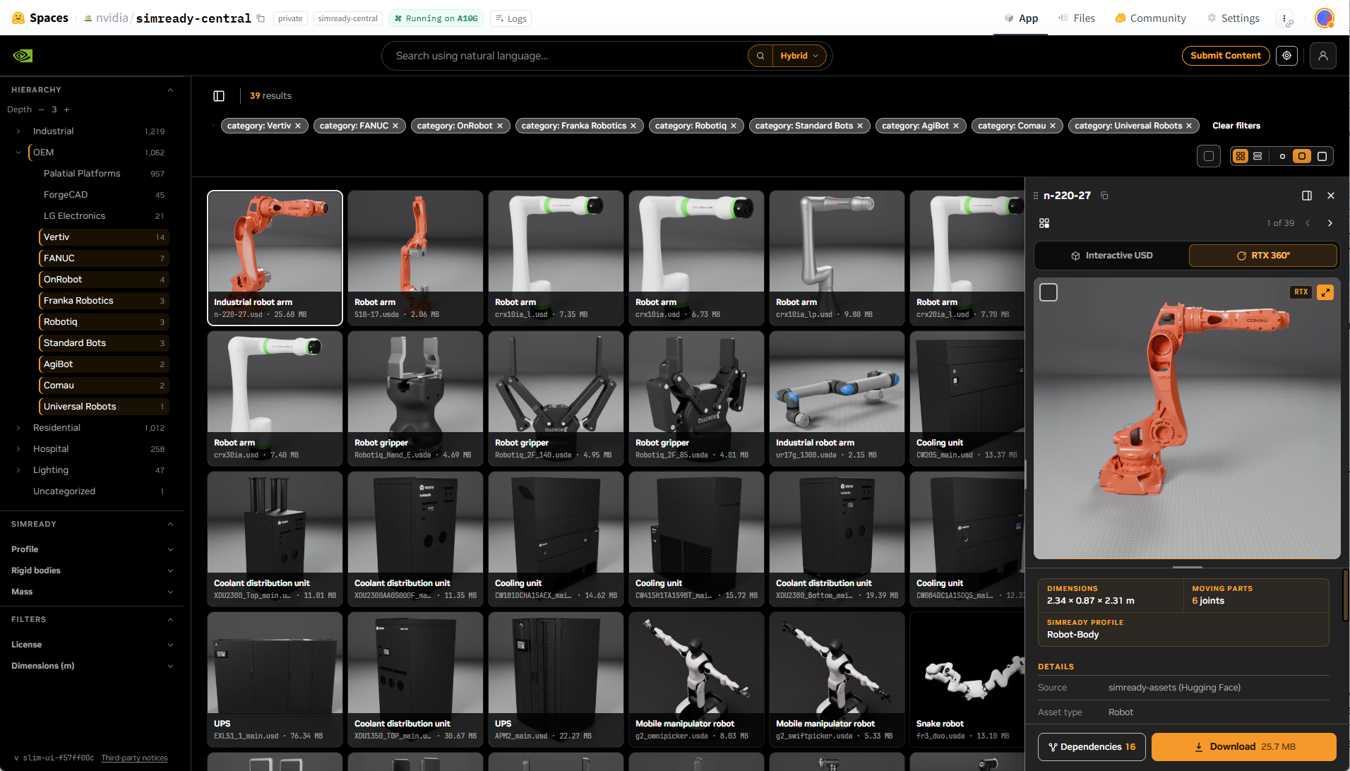 Hugging Face Launches SimReady Central for Robotics and AI Factory Simulations