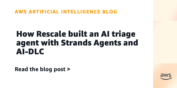 Rescale built AI triage agent using AI-DLC on AWS