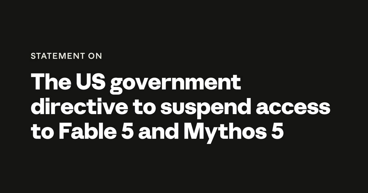 US Halts Access to Fable 5 and Mythos 5 Over National Security Concerns