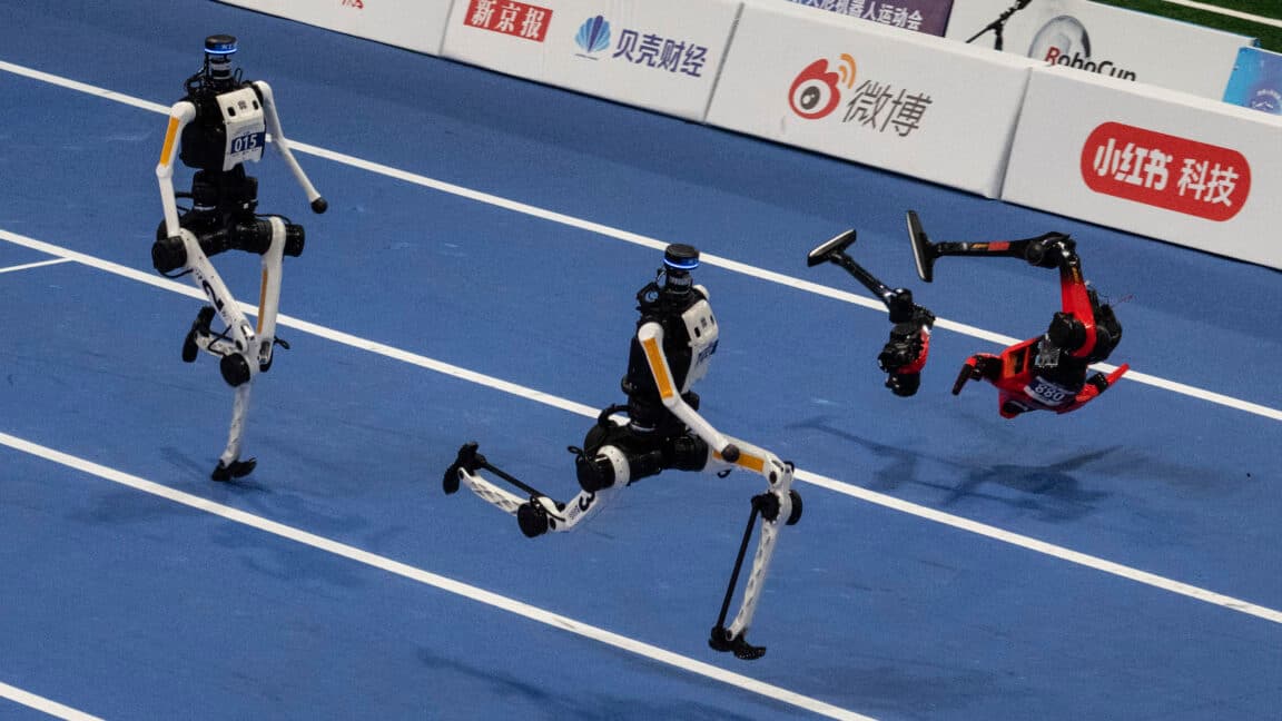 World Humanoid Robot Games Show Robots Breaking Records and Catching Fire