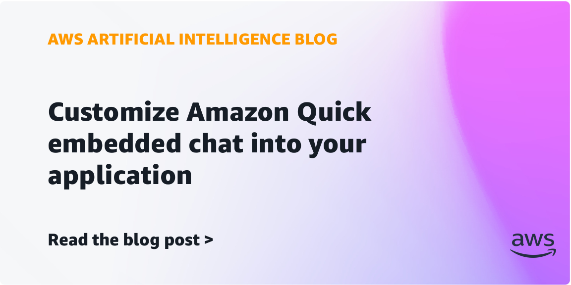 Amazon Introduces Customizable Quick Embedded Chat for Applications