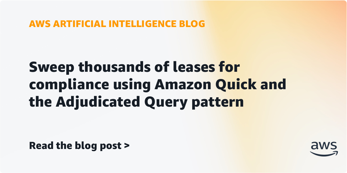 Amazon Introduces Quick and Adjudicated Query Pattern for Compliance