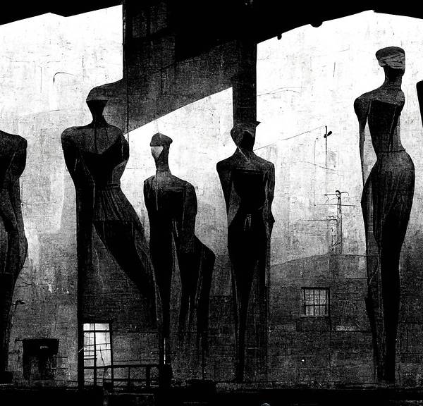 Midjourney: 25 variations of an industrial warehouse