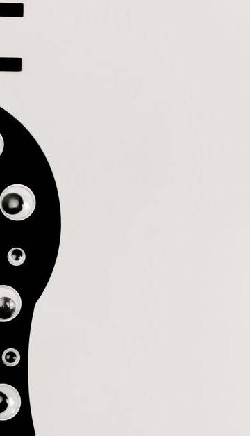 Abstract illustration of AI with silhouette head full of eyes, symbolizing observation and technology.