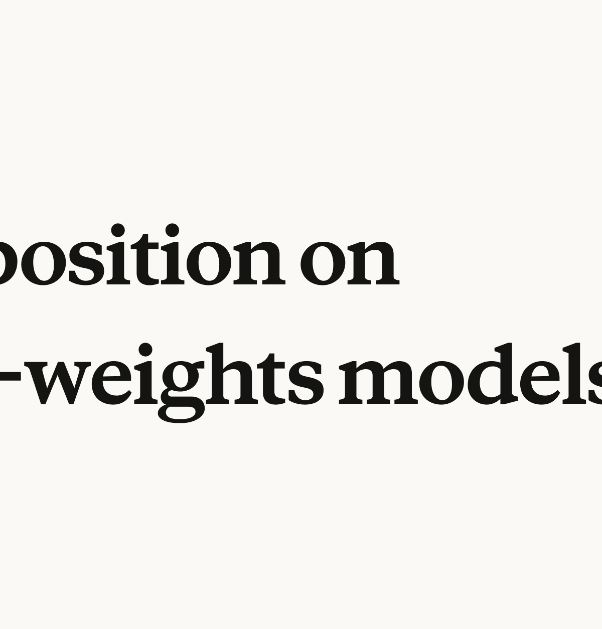Anthropic Stands Against Open-Weights Model Bans