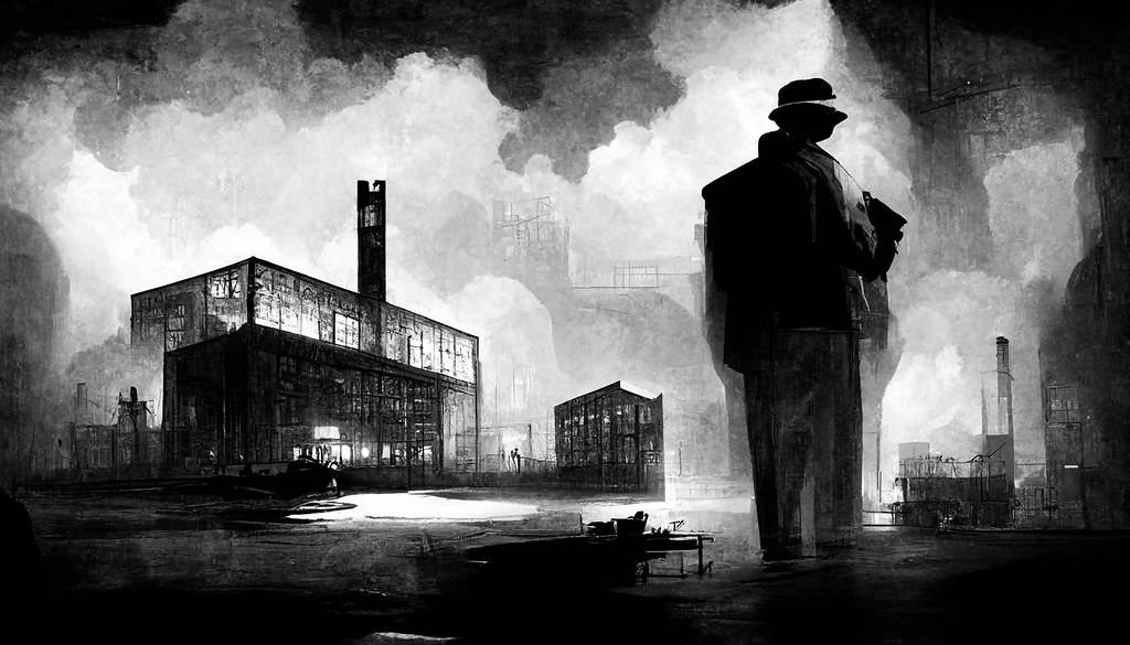Midjourney: 25 variations of an industrial warehouse