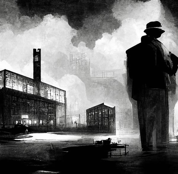 Midjourney: 25 variations of an industrial warehouse
