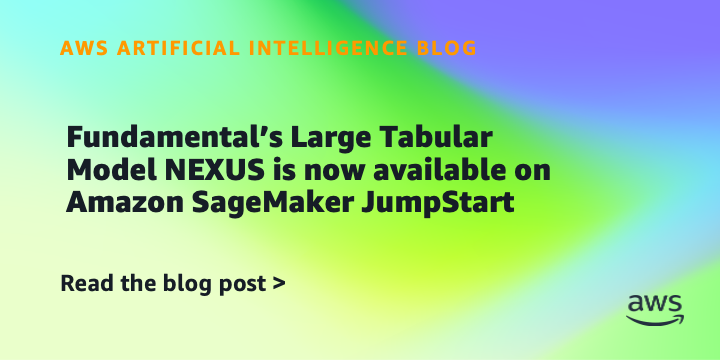 Fundamental's NEXUS Model Now Available on Amazon SageMaker JumpStart