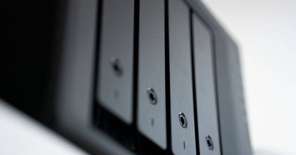 Detailed view of a black data storage unit highlighting modern technology and data management.