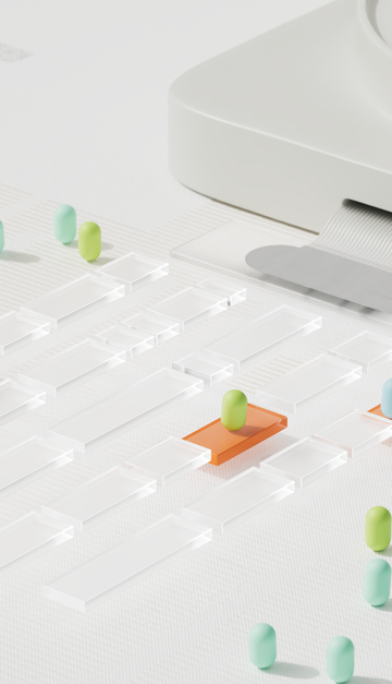 Abstract digital visualization of AI, featuring colorful 3D elements and modern design.