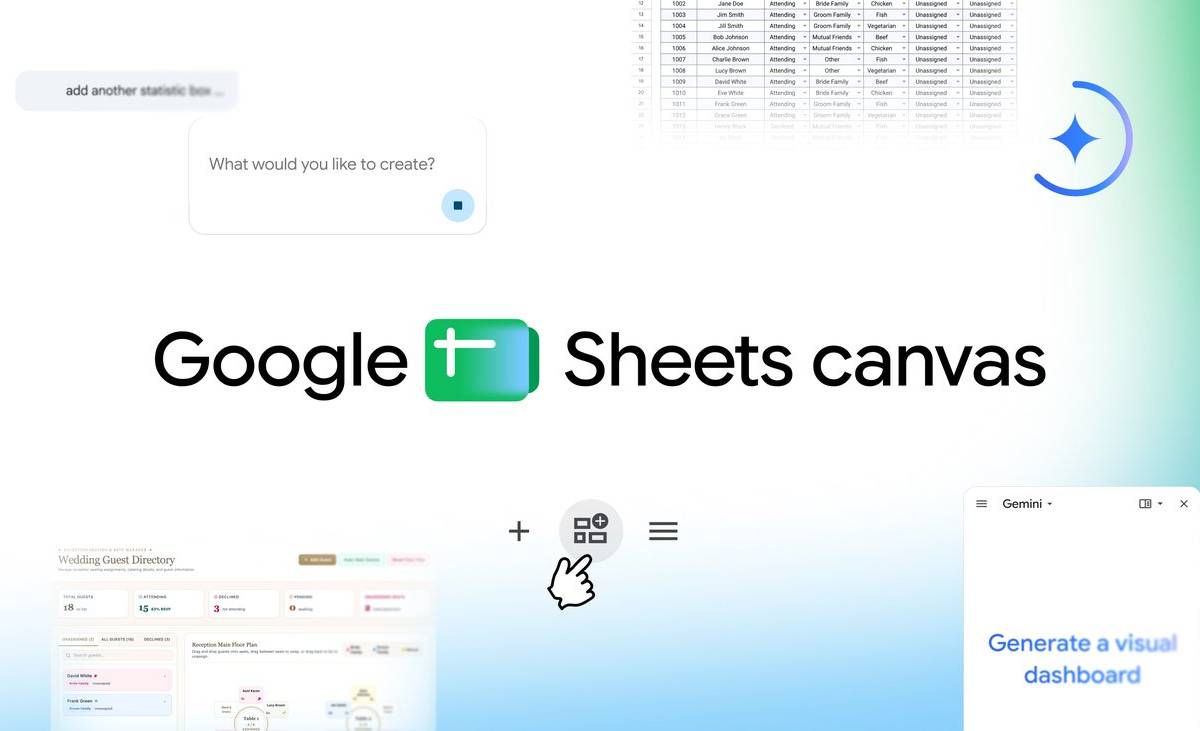 Google Introduces Sheets Canvas with Gemini AI