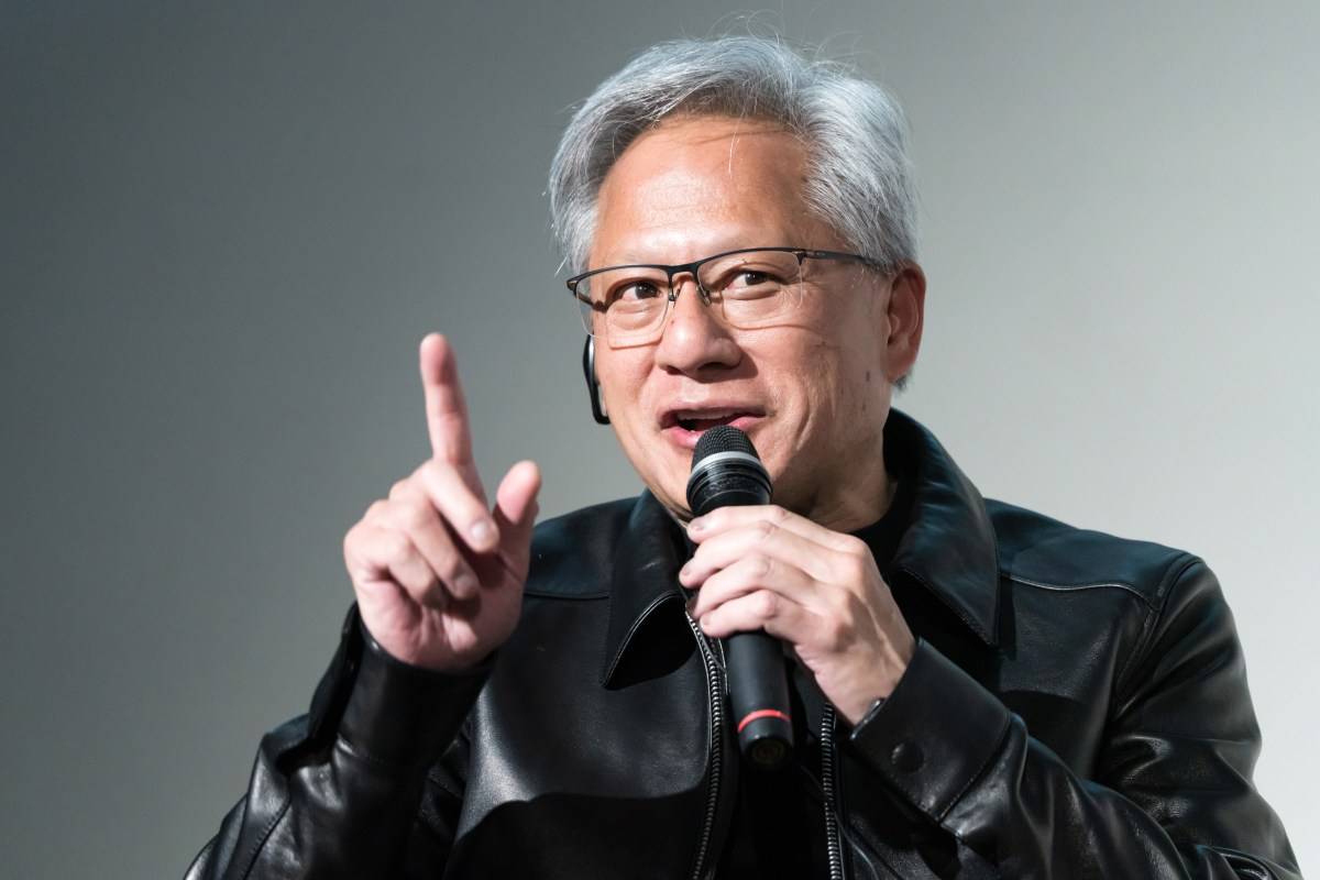 Nvidia's Huang Showcases Foldable Phone During Trump Call