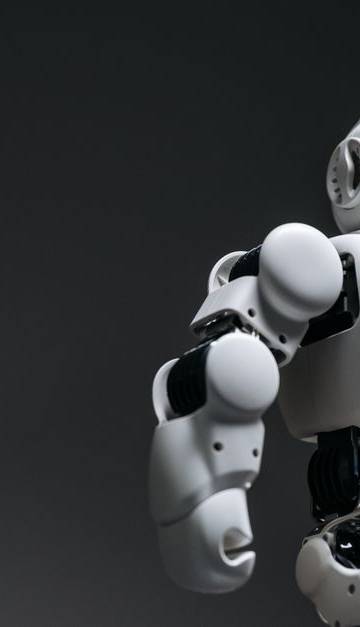 A futuristic robot, captured in a close-up studio shoot, showcasing innovation and design.