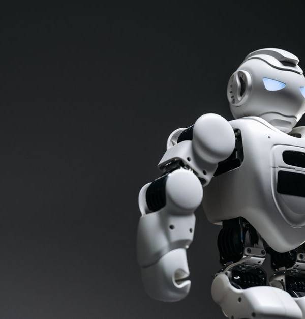 A futuristic robot, captured in a close-up studio shoot, showcasing innovation and design.