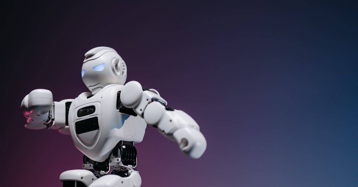 Close-up of a futuristic robotic toy against a gradient background, symbolizing innovation and technology.