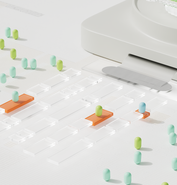 Abstract digital visualization of AI, featuring colorful 3D elements and modern design.
