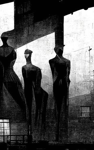 Midjourney: 25 variations of an industrial warehouse