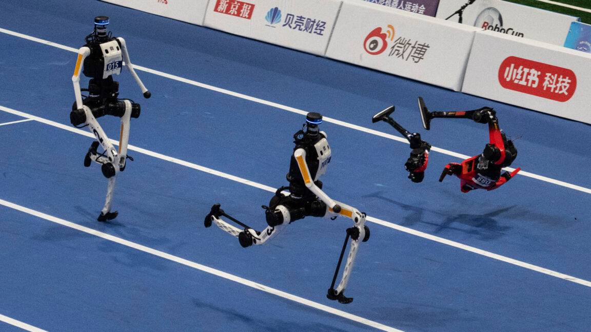 World Humanoid Robot Games Show Robots Breaking Records and Catching Fire